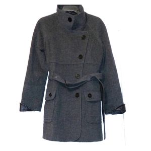 Andrew Marc pea coat charcoal grey.